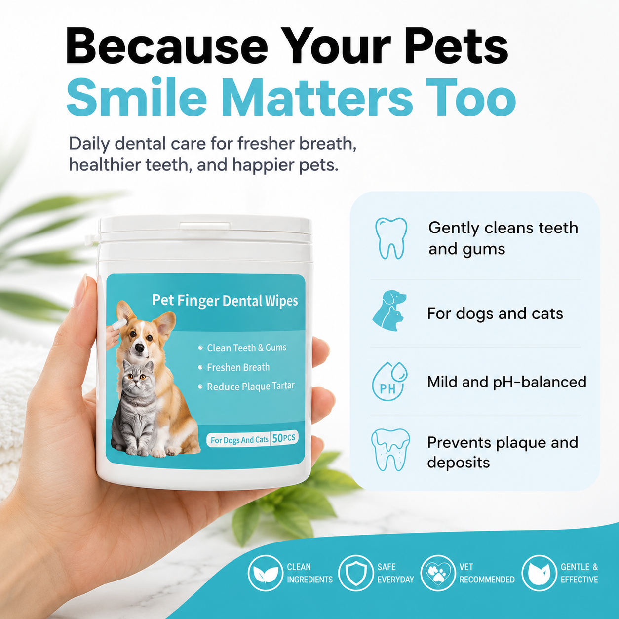 Pet Finger Dental Wipes