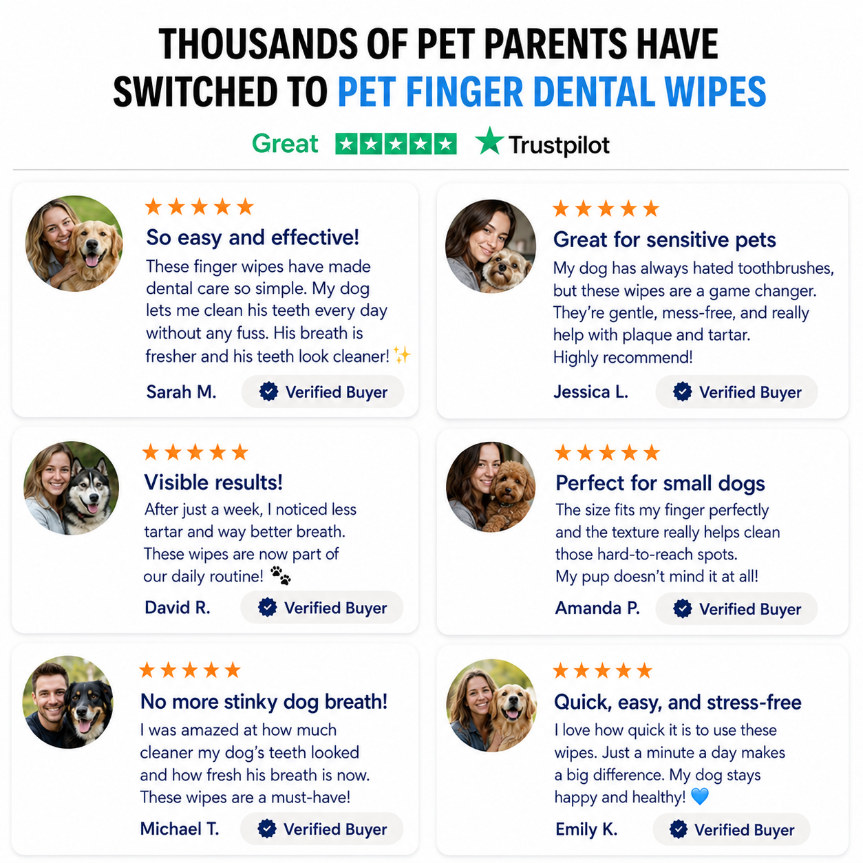 Pet Finger Dental Wipes
